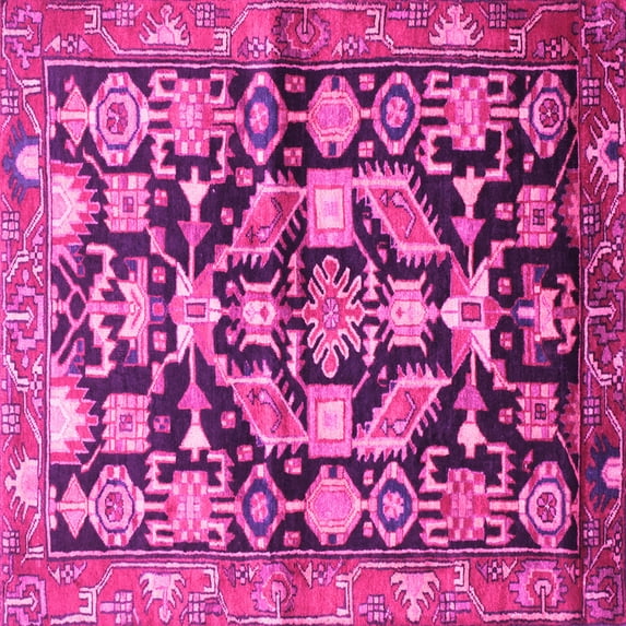 Ahgly Company Indoor Square Persian Pink Traditional Area Rugs, 5' Square