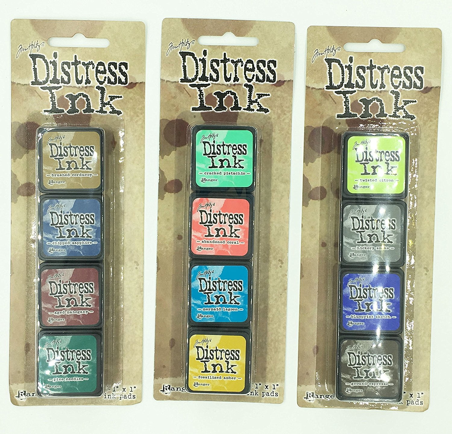 Distress Mini Ink Pad Kits 12, 13 and 14 Bundle By Ranger Tim
