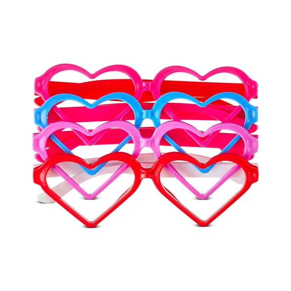 Heart Glasses Party Favors, Multicolor, 4 Count, Valentine's Day by Way To Celebrate