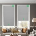 thumbnail image 2 of Motorized Cellular Shades with Remote Control Smart Cordless Honeycomb Blinds Blackout Rechargeable Automatic blinds with Free Solar Panel, Electric Blinds for Privacy Protection, 46" W x 48"H Gray, 2 of 6
