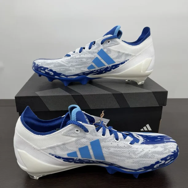 Ad-id-as Adizero Electric Speed Juice Cloud White Blue IE4418 Football Cleats Sz12