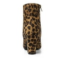 thumbnail image 2 of BLISSFUL STEP Women's Side Zipper Block Heel Ankle Boots Leopard 5.5, 2 of 8