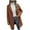 Brown Winter Coats, variant on Womens Overcoats Wool Blend Long Cardigan Open Front Notched Lapel Single Breasted Parkas