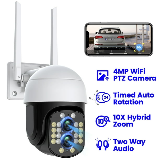TOGUARD 4MP PTZ WiFi Security Camera Outdoor with Auto Motion Tracking