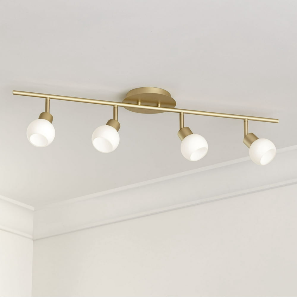Pro Track® Globe Brass 4Light LED PlugIn Track Fixture