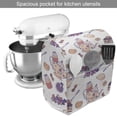 thumbnail image 2 of Tea Party Stand Mixer Cover, Cinnamon Rolls Pomegranate Berries Fruit Cake Croissant Pattern, Kitchen Appliance Organizer Bag Cover with Pockets, 5 Quarts, Champagne and Multicolor, by Ambesonne, 2 of 4