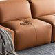 thumbnail image 5 of Leather Corner Sofa First Layer Cowhide Italian Style Minimalistic Straight Row Three-Seat Tofu Block Sofa  living room sofa My Lux Decor Round, 5 of 7