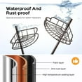 thumbnail image 2 of No-Drill Quick Installation Tension Pole Shower Caddy – 4-Tier Adjustable Corner Shelves, Rust-Resistant, 47-121 Inch, Space-Saving Storage for Renters & Family, 2 of 10
