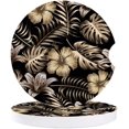thumbnail image 1 of POGLIP Vintage Tropical Plant Flower Pattern Set of 6 Car Coaster for Drinks, Absorbent Ceramic Stone Coasters Cup Mat with Cork Base for Home Kitchen Room Coffee Table Bar Decor, 1 of 5