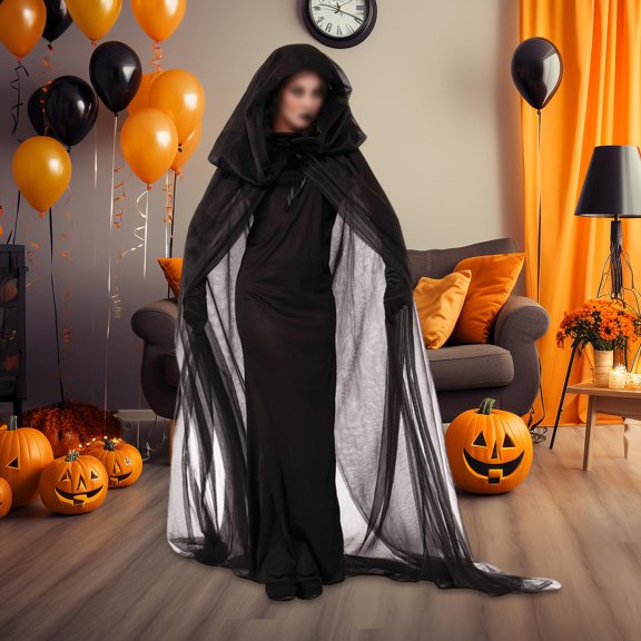 Vestido de novia fantasma medieval Yinane disfraz de Halloween Sudadera con capucha lisa L