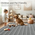 thumbnail image 3 of FairOnly 8'x10' Braided Area Rugs for Kitchen Machine Washable Low Pile Stain-Resistant Rugs for Family Room Solid Grey Carpet, 3 of 7
