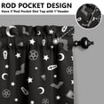 thumbnail image 5 of Halloween Tier Curtains 3PC Set - Vintage Spooky Cute Ghost Pumpkin Skull Print Kitchen Window Treatment Panels, 5 of 6