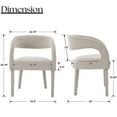 thumbnail image 5 of Dayalane Modern Upholstered Dining Chairs Set of 2, Linen Barrel Accent Chairs with Open Back and Arms, Comfy Kitchen & Dining Room Chairs with Wood Legs for Living Room/Bedroom,Beige, 5 of 8