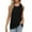Black, variant on Daznico Tank Tops for Women,Women Summer Vest Round Neck Sleeveless T Shirt Split Loose Top,Size XL