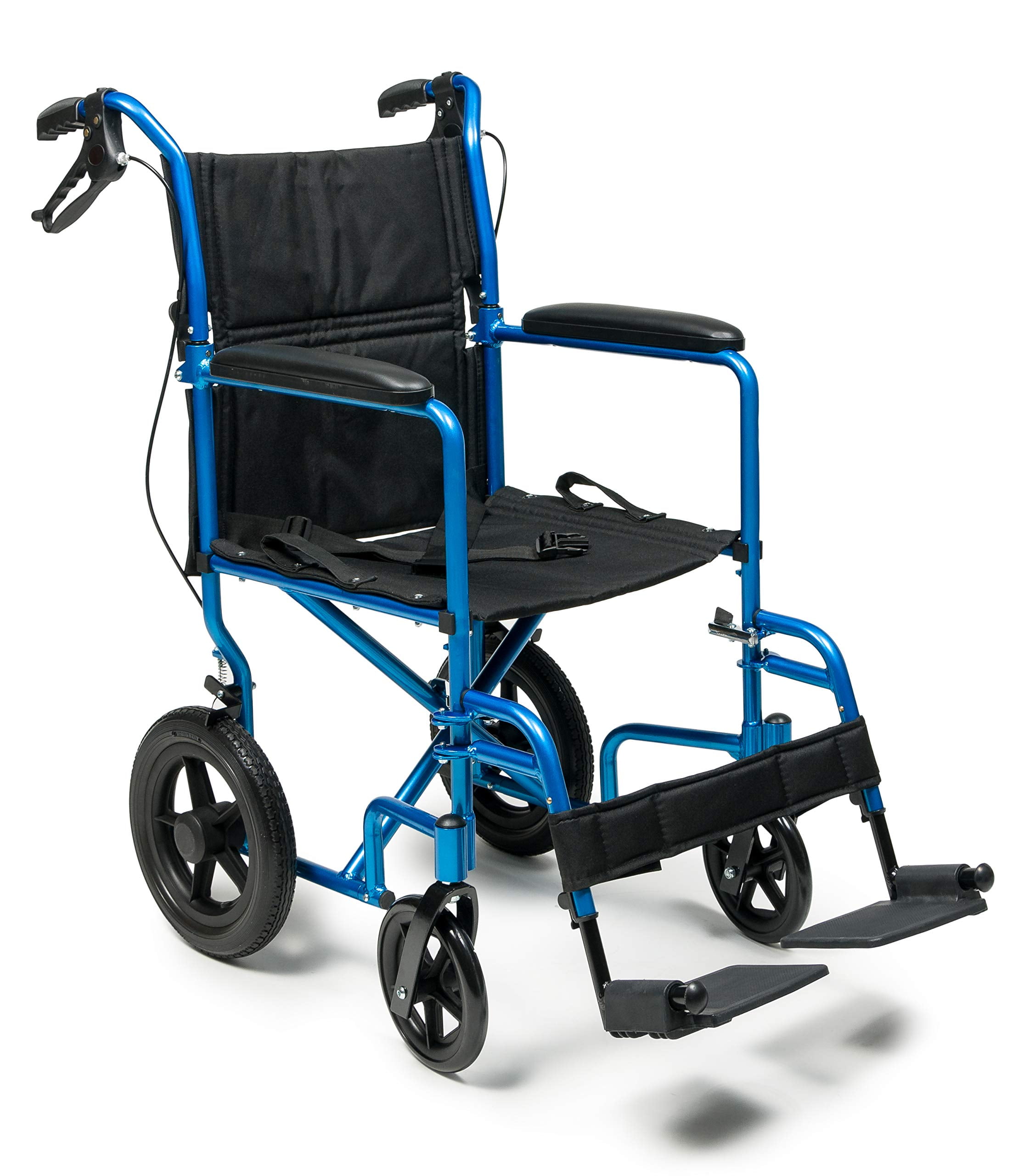 Everest & Jennings Deluxe Transport Wheelchair, Fixed Full Arms