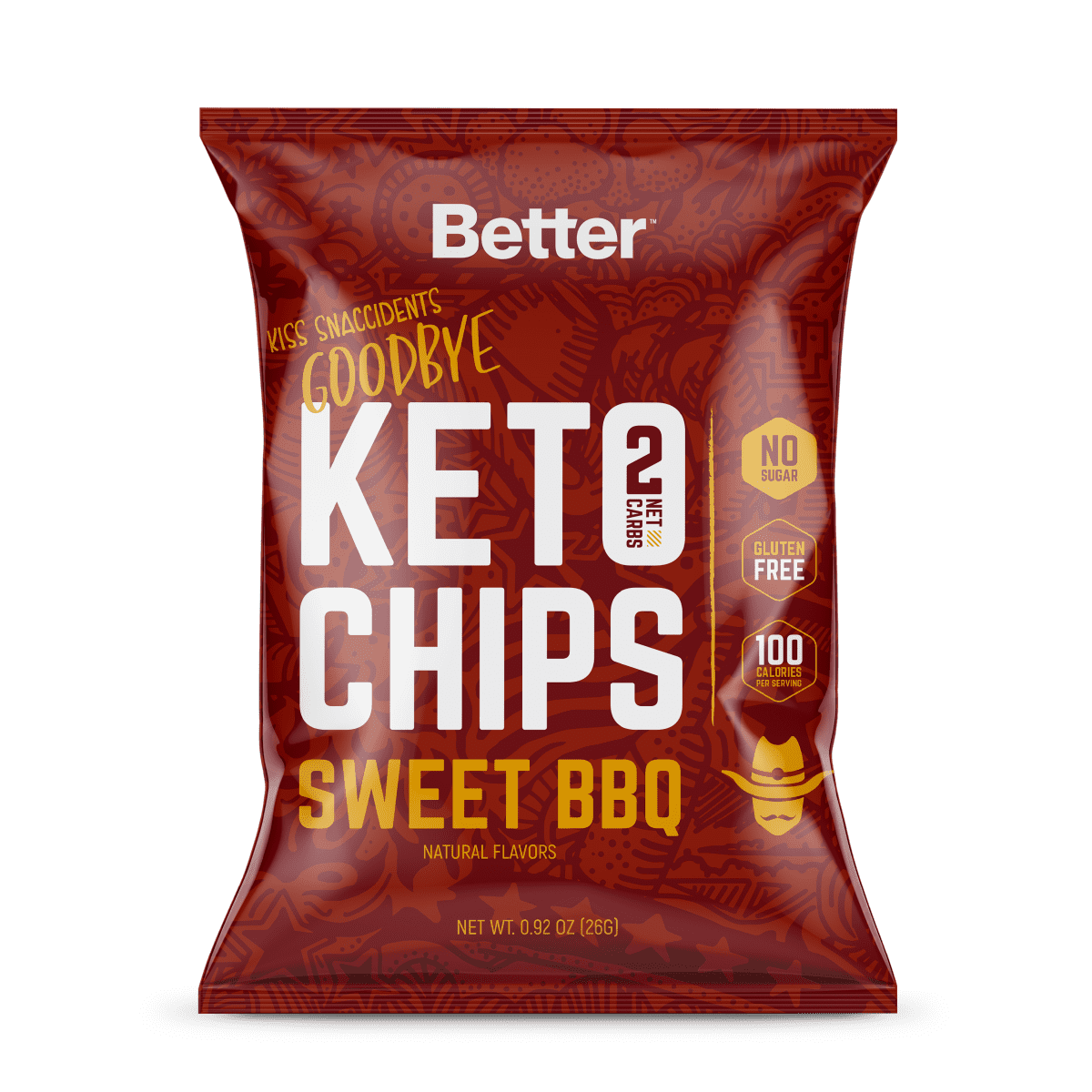 Better Health & Body Keto Chips Sweet BBQ, 6 Count