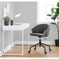 thumbnail image 3 of Claire Task Chair, Home Office Chair with Wheels, Gold Office Chair, Office Chair with Wheels, Computer Chair, Home Office Desk Chair Comfy, Contemporary Desk Chair (Grey), 3 of 6