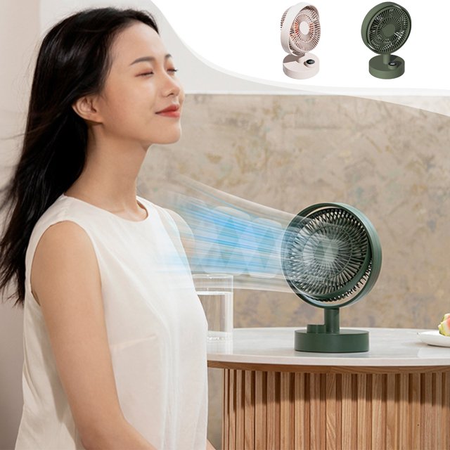 Xihbxyly Oferta Prime Del Día Solo Por Hoy Nuevo Ventilador Usb Recargable, Ventilador de Circulación para Dormitorio, Oficina, Gran Flauta, Silencioso, Desmontable, Fácil de Limpiar, Pantalla Digita