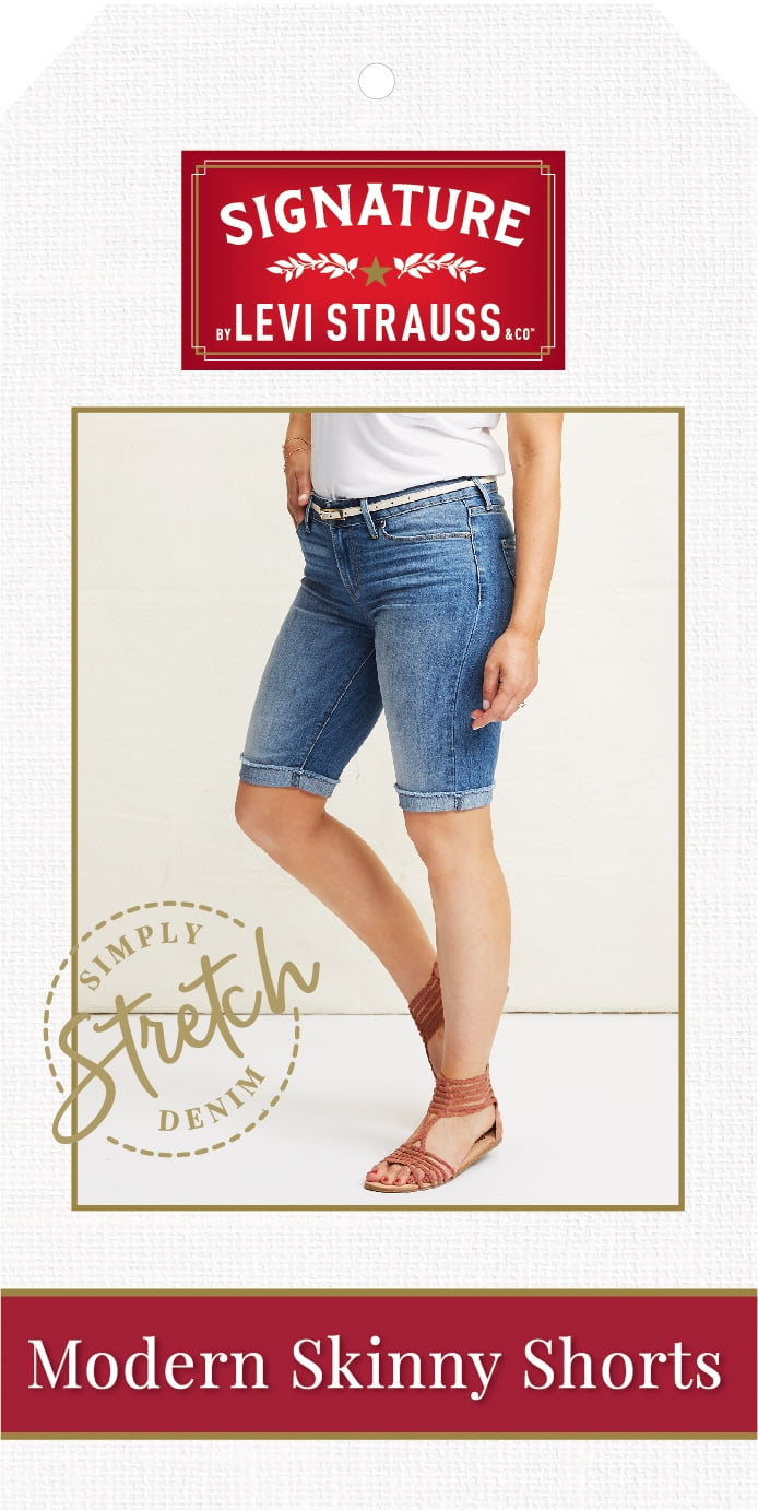 levi signature modern skinny shorts