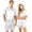 White, variant on Dwelliawo Men Satin Silk Pajamas Sets Short Sleeve Sleepwear Button-Down PJs Sets Two-Pieces Loungewear with Pockets Blue 3xL