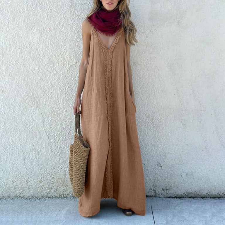 brown long sleeve ruffle dress Women's Solid Long Bell Sleeve Tiered Mini Dress in Golden Brown main image 1