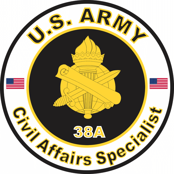 3.8 Inch U.S. Army MOS 38A Civil Affairs Specialist