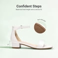 thumbnail image 5 of DREAM PAIRS Girls' Strappy Flat Sandals, Elegant T-Strap Summer Dress Shoes with Metallic Ball Accent, Comfortable Adjustable Ankle Strap Sandals for Little Kid/Big Kid, 5 of 6
