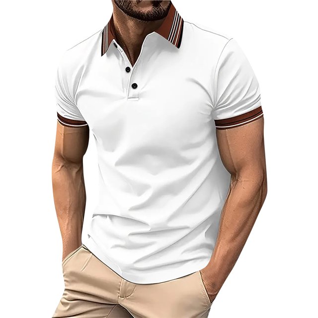 Men's Summer Leisure Culture Breathable Short Sleeved Shirt Top S
