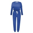 thumbnail image 4 of Conjunto de jogging de 2 piezas para mujer: camiseta de manga larga y pantalones de chándal con cordón. Conjunto informal de poliéster para todas las estaciones., 4 of 4