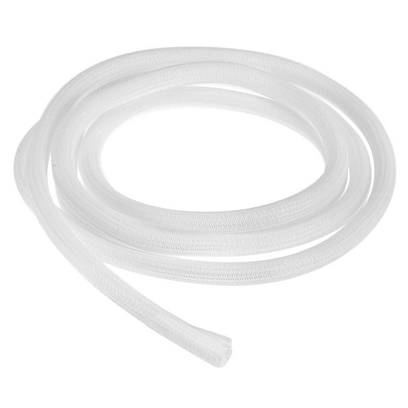 Uxcell 10 Ft - 5/8 in Expandable Braided Cable Sleeving, PET Split Sleeving Cable Management, White