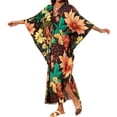 thumbnail image 3 of Wo-Fusoul Robe Longue Imprimée pour Femmes, Robe de Plage à Col en V, Tenue de Plage Grande Taille, Kimono Floral, 3 of 8