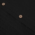 thumbnail image 3 of HomeDM Short Sleeve Dress Shirts for Men Summer Button Down Collared Shirts for Casual Wedding Work, Black, Size L, 3 of 5