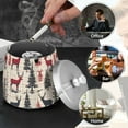 thumbnail image 4 of Yayeee Ashtray with Lid for Cigarette Smokeless Stainless Steel Home Ash Holder, Red Deer, 4 of 7