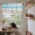 thumbnail image 5 of Summer Beach Valances for Windows Farmhouse Kitchen Curtains Valances Rod Pocket Valance Curtains for Kitchen Windows Ocean Waves Coastal Blue Window Valances for Bathroom Bedroom 60"x18", 5 of 6