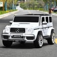thumbnail image 3 of Costway 12V 2 Seats Kids Ride On Car Licensed Mercedes Benz G63 w/ Remote Control White, 3 of 10
