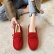 thumbnail image 5 of Zapatos para mujer, con lazo y suela blanda, tacón plano, aislamiento de felpa, zapatillas para correr, botas vaqueras, 5 of 5