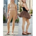 thumbnail image 6 of ToBeInStyle Girl's Footless Opaque Layering Nylon Tights with Floral Lace Bottom Trim - Nude - 4-7 Years, 6 of 7