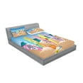 thumbnail image 2 of Ambesonne Ocean Fitted Sheet & Pillow Sham Set, Beach the Skyd the Sea, Full, Multicolor, 2 of 2