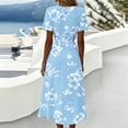 thumbnail image 7 of Long Dresses for Women Short Sleeve Wrap V-Neck Modest Dresses A-Line Beach Vacation Dresses 2026, 7 of 7