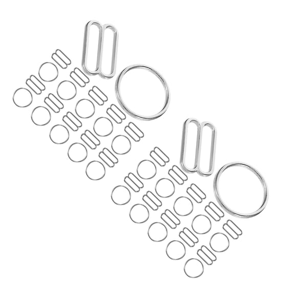 FRCOLOR Raindrops 60 Pairs Mini 8 Shaped Strap Adjusters for Bras and Lingerie Zinc Alloy Bra Buckles Adjustable Hooks and Rings