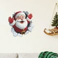 thumbnail image 4 of 3D Christmas Wall Stickers, Elk Santa Breaking Through Wall Design, Removable Peel and Stick Window Clings, Winter Holiday Party Decor -1Pcs, 4 of 6