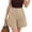 Khaki., variant on HBGVBA Women's Casual Shorts,Plus Size Summer Shorts,High Waist Solid Color Loose Straight Leg Wide Leg A Line Casual Shorts