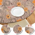 thumbnail image 4 of Pioneer Flower Floral Print Pattern Round Fitted Tablecloth with Elastic Edge,Dining Table Cover Waterproof,Outdoor Round Tablecloth for Camping,Dining,Indoor and Outdoor, 4 of 7