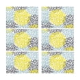 thumbnail image 2 of MKHERT Dahlia Pinnata Flower Yellow Gray and Light Blue Placemats Table Mats for Dining Room Kitchen Table Decoration 12x18 inch,Set of 6, 2 of 4