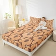 thumbnail image 4 of Manfei Kawaii Capybara Twin Sheet Sets,Capybara Lovers Twin Fitted Sheet,Cartoon Animals Lovers Flat Sheet For Boys Girls,,Microfiber Bedroom Decor,3-Piece, 4 of 7