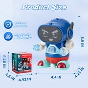 Kivdit Robot Toys for Kids,Intelligent Electronic Walking Dancing Robot Toys with Flashing Lights and Music for age 3+ Boys Girls Holiday Gift Present