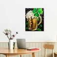 thumbnail image 3 of COMIO St Patrick's Day Canvas Painting Art, Shamrocks In A Beer Mug Picture Print, Living Room Home Decor Gifts, 3 of 5