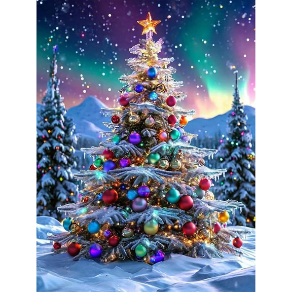 Christmas Diamond Art Kits for Adults, 5D DIY Diamond Painting for Beginners, Diamond Dots Kits Gem Arts Crafts for Home Decor 12x16 Inch