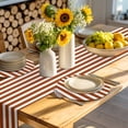 thumbnail image 4 of Burnt Orange Stripe Round 15 Inch Placemats Set of 2, Farmhouse Striped Abstract Art HeatResistant Non Slip Place Mats for Dining Table, Wipeable Braided Kitchen Table Mats for Housewarming, 4 of 9