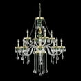 thumbnail image 2 of 7810 Alexandria Collection Large Hanging Fixture D33in H38in Lt:8 Gold & Green Finish (Elegant Cut Crystals)-Finish:Green, 2 of 2